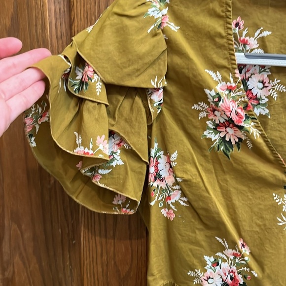 Madewell Classic Corsage Tiered Sleeve Top size 0 cottagecore boho romantic - Picture 3 of 8